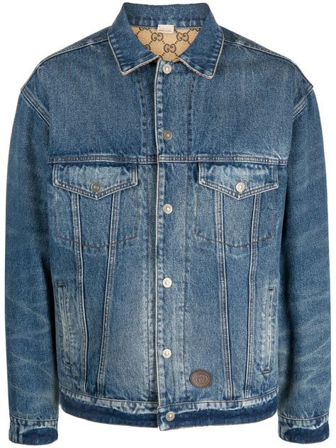 Gucci denim jacket reversible